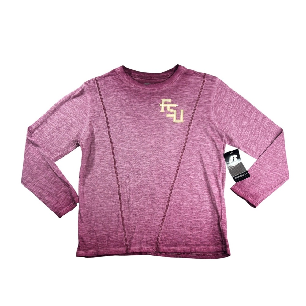 Russell Athletic FSU Florida State Seminoles Space Dye Long Sleeve Shirt Small